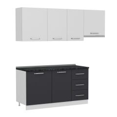 Minar 215 Cm Mutfak Dolabı Beyaz Antrasit 215-A4