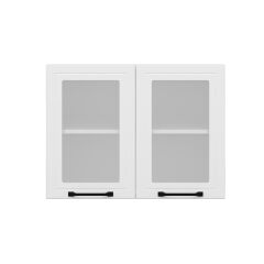 Alvinka Mutfak Modül Mbr_A Üst 2Dk1R 80-H60Cm Dolap Cam Beyaz Beyaz Suntalam