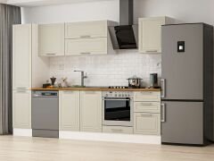Alvinka 305X210 Cm Klasik Mebran Mutfak Dolabı Beyaz Beyaz Mb-E90B45S50-2