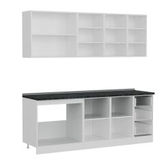 Minar 215 Cm Mutfak Dolabı Beyaz Dore 215-D1