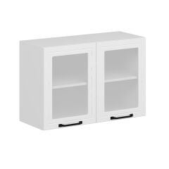 Alvinka Mutfak Modül Mbr_A Üst 2Dk1R 90-H60Cm Dolap Cam Beyaz Beyaz Mdf