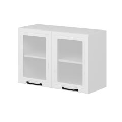 Alvinka Mutfak Modül Mbr_A Üst 2Dk1R 90-H60Cm Dolap Cam Beyaz Beyaz Mdf