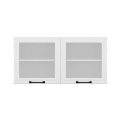 Alvinka Mutfak Modül Mbr_A Üst 2Dk1R 120-H60Cm Dolap Cam Beyaz Beyaz Suntalam
