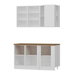 Minar 145Cm Köşe Mutfak Dolabı Beyaz Antrasit K145-Mcba1