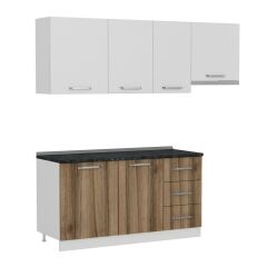 Minar 215 Cm Mutfak Dolabı Beyaz Dore 215-D4