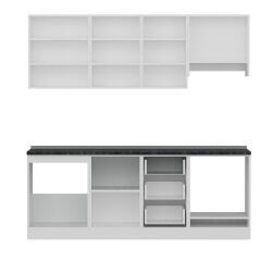 Minar 215 Cm Mutfak Dolabı Beyaz Dore 215-D5