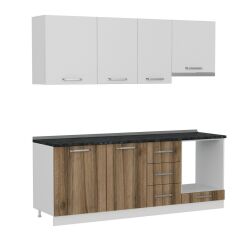 Minar 215 Cm Mutfak Dolabı Beyaz Dore 215-D5