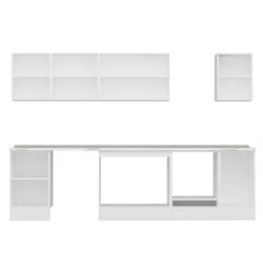 Alvinka 305X210 Cm High Gloss Mutfak Dolabı M-E90S50S45-2 High Gloss | Antrasit - Suntalam