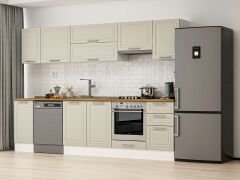 Alvinka 295X210 Cm Klasik Mebran Mutfak Dolabı M-E90S40S45-1 Mebran | Kumtaşı - Suntalam