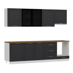 Minar 270 Cm Mbr C+Alm. Cam Mutfak Dolabı Byz Ant 270-Mcacba1