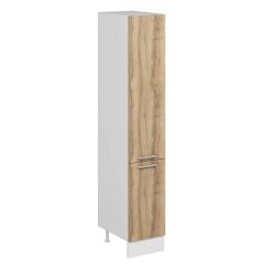 Alvinka Mutfak Modül Duz 40-H222Cm Boy Dolabı Beyaz Dore