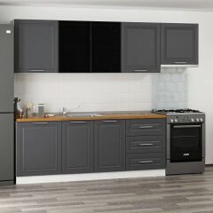 Minar 270 Cm Mbr C+Alm. Cam Mutfak Dolabı Byz Ant 270-Mcacba2