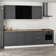 Minar 270 Cm Mbr C+Alm. Cam Mutfak Dolabı Byz Ant 270-Mcacba3