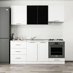 Minar 200 Cm Mbr C + Alm. Füme Cam Mutfak Dolabı Byz 200-Mcacb1