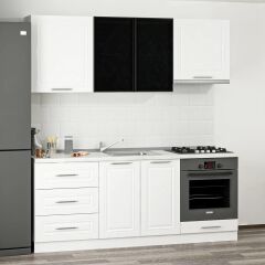 Minar 200 Cm Mbr C + Alm. Füme Cam Mutfak Dolabı Byz 200-Mcacb1