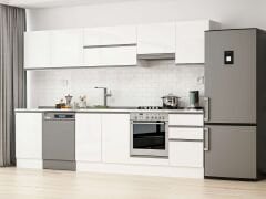 Alvinka 310X210 Cm High Gloss Mutfak Dolabı M-E90S50S50-1 High Gloss | Beyaz - Mdf