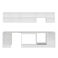 Alvinka 310X210 Cm High Gloss Mutfak Dolabı M-E90S50S50-1 High Gloss | Beyaz - Mdf