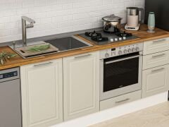 Alvinka 295X210 Cm Klasik Mebran Mutfak Dolabı M-E90S40S45-2 Mebran | Kumtaşı - Suntalam