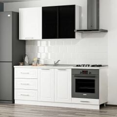 Minar 200 Cm Mbr C + Alm. Füme Cam Mutfak Dolabı Byz 200-Mcacb3