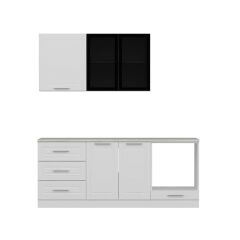 Minar 200 Cm Mbr C + Alm. Füme Cam Mutfak Dolabı Byz 200-Mcacb3