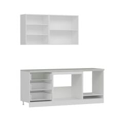 Minar 200 Cm Mbr C + Alm. Füme Cam Mutfak Dolabı Byz 200-Mcacb3