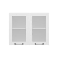 Alvinka Mutfak Modül Mbr_A Üst 2Dk1R 90-H72Cm Dolap Cam Beyaz Beyaz Mdf