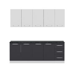 Minar 220 Cm Mutfak Dolabı Beyaz Antrasit 220-A3