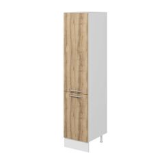 Alvinka Mutfak Modül Duz 45-H210Cm Boy Dolabı Beyaz Dore